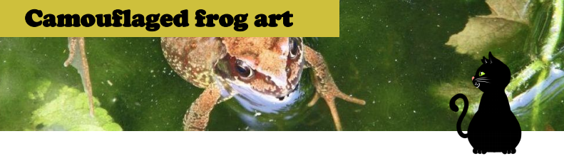 Camouflaged frog art