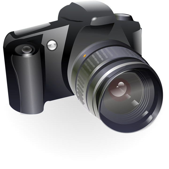 A digital SLR camera.