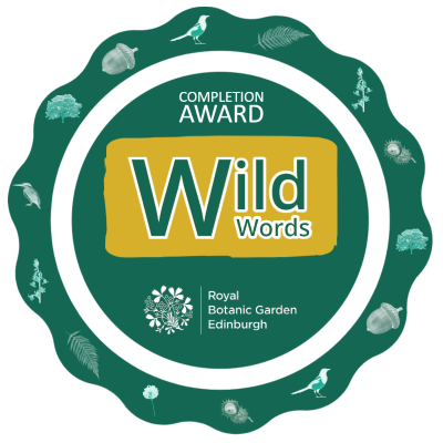 Wild Words completion award stamp